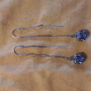 Beautiful Shiny Purple Drop Earrings